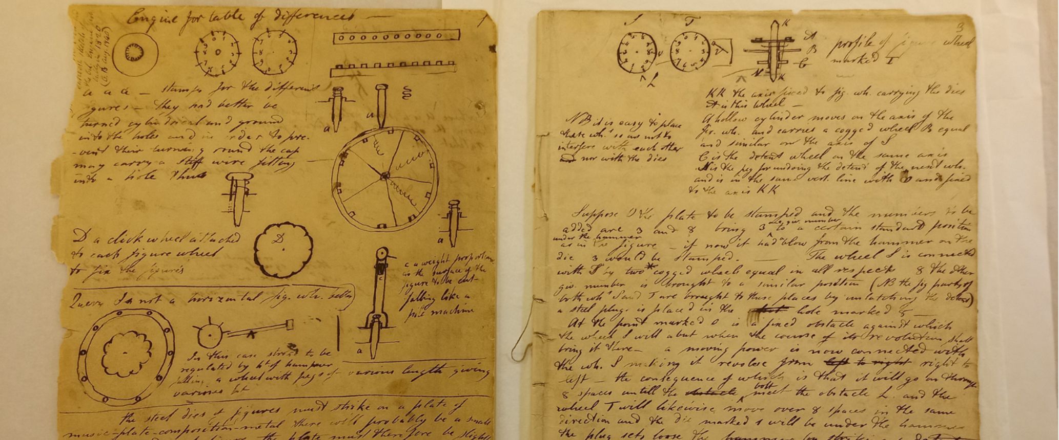 Charles Babbage 1822 MS Buxton 9 2 1r 2r (Early designs) Charles Babbage 1822 MS Buxton 9 2 1r 2r (Early designs)